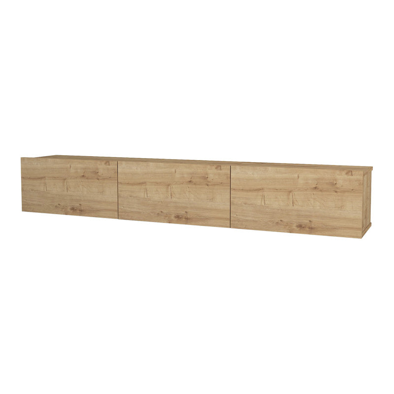 TV Meubel – TV Kast – Televisiekast – Meubel – Media Meubel – Zwevend Ontwerp – 180x31x29,5 cm – Wit Spaanplaat