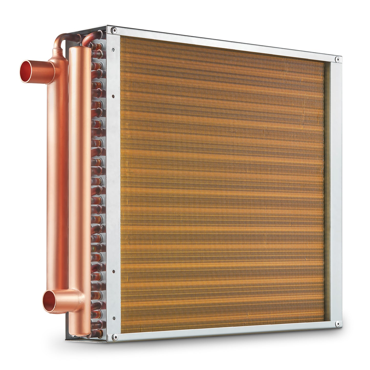 Warmtewisselaar – Warmteoverdrager – Warmtewisselaar Voor Zwembad – Koelwisselaar – Thermische Wisselaar – 16” x 16” Grootte – 3 Rijen 3/8” Koperen Buizen