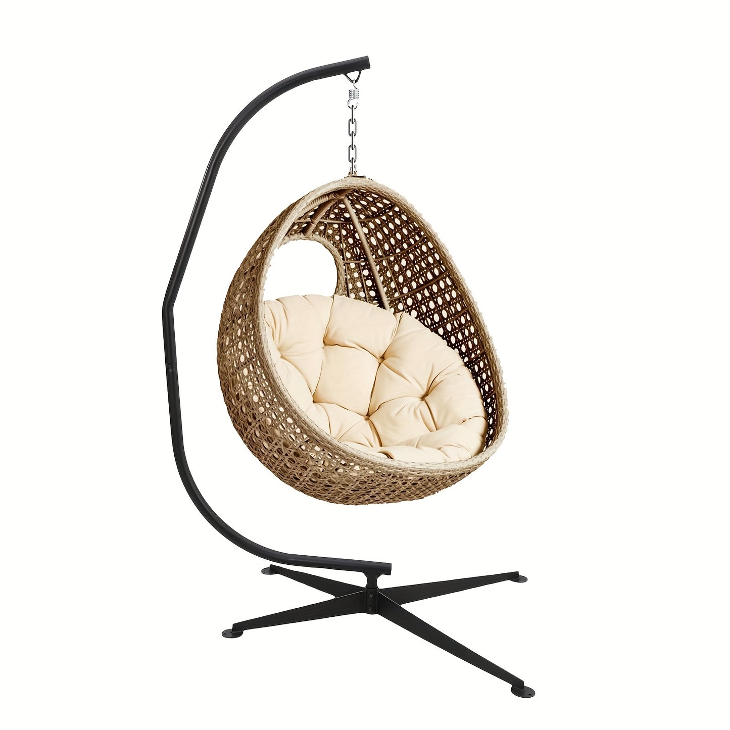 Hangmatstandaard – Hangmat Frame – Tuinstandaard – Hangstoel Standaard – Metalen Onderstel – 360° Draaibare Voet – Weerbestendig & Hoge Draagkracht tot 150 kg