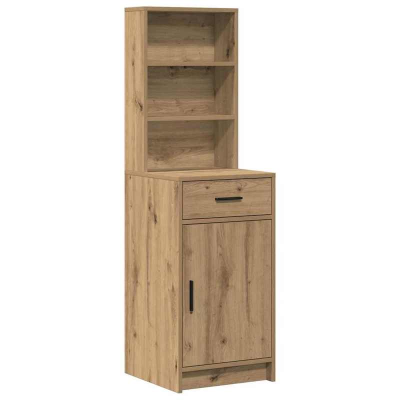 Kaptafelset – Make-uptafel – Schminktisch – Vanity – Beautytafel – Eikenkleur – Compact Formaat 50x41x135 cm – Hoogwaardig Houtmateriaal