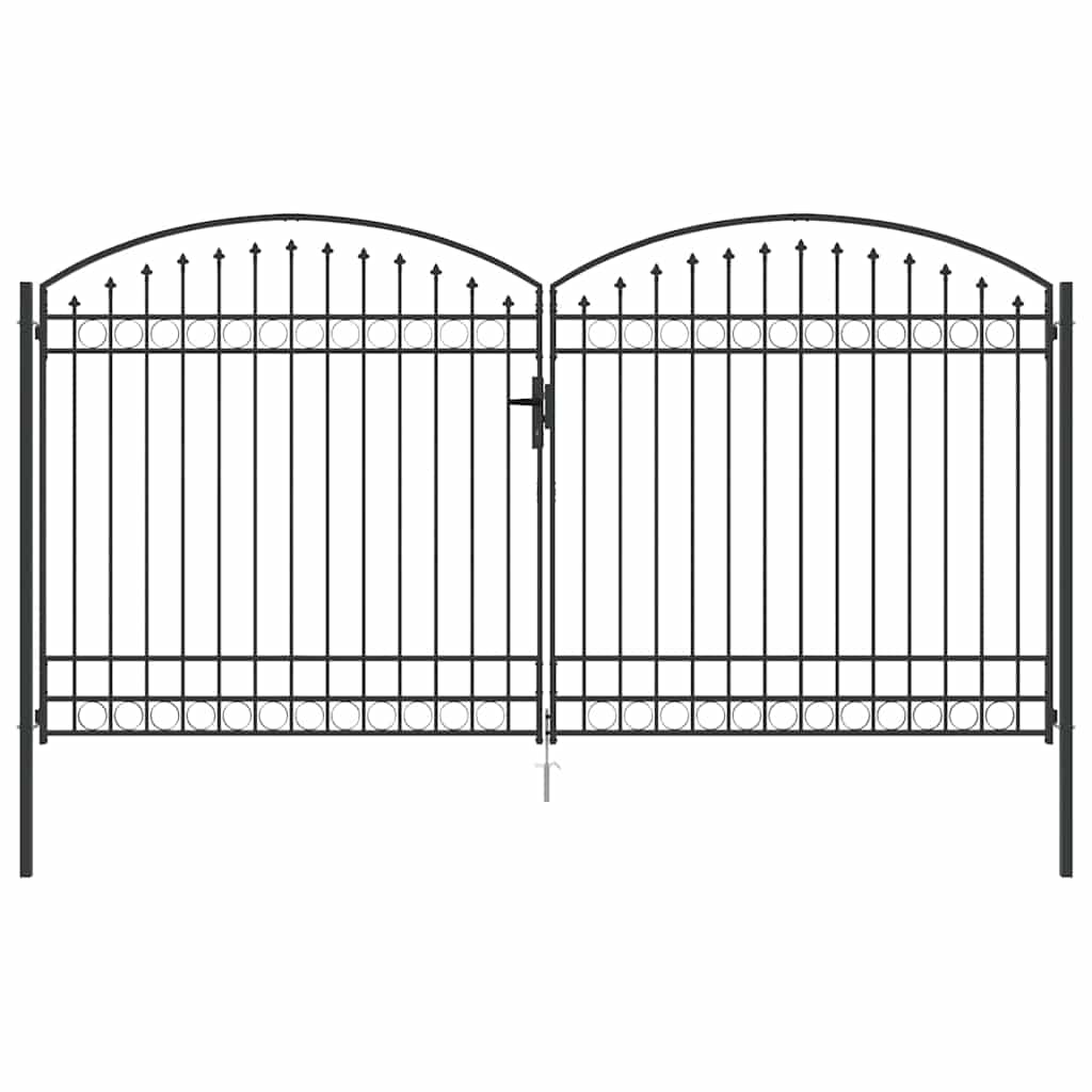 Metalen Poort – Buitendeur – Tuinpoort – Ingangspoort – Opritpoort – Matgrijs – Privacyborgend – Weerbestendig Design