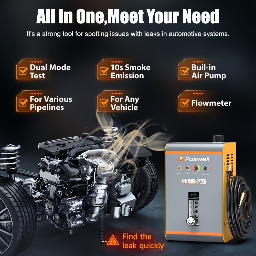 Automotive Smoke Machine – Rooklekdetector – EVAP Tester – Lekzoeker – Lekdetectie Apparatuur – Ingebouwde Luchtpomp – Variabele Flowmeter