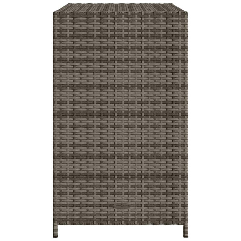 Tuinkast – Berging – Opbergkast – Buitenopslag – Kussenbox – Grijs Poly Rattan – 83x45x76 cm – Weerbestendig & Ruim