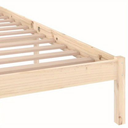 Houten Bedframe – Bedframe Massief Hout – Ledikant – Bedbodem – Slaapkamermeubel – Bruin – Massief Grenenhout – 140x200 cm – Eenvoudige Montage – Traditioneel Design