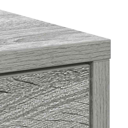 Sidetable – Sidetable Met Laden – Opbergkast – Kastje – Dressoir – Grijs – Massief Pijnhout – Compacte Afmetingen 70,5x34x74,5 cm