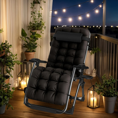 Ligbed – Ligstoel – Zonnebed – Tuinstoel – Lounger – Opvouwbaar – Verstelbare Hoofdsteun – Extra Breed 77 cm