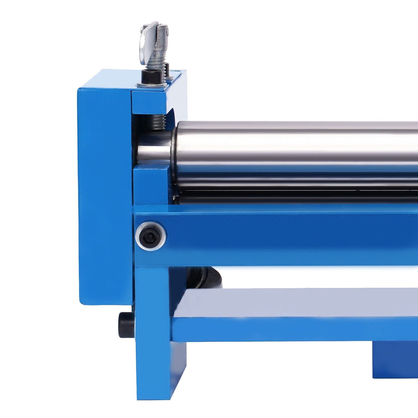 Buigmachine drie-rollen – Plaatwals – Plaatbuiger – Metaalbuiger – Buigapparaat – Handmatige bediening – Werkbreedte 300 mm – Geheel metalen constructie – Blauw