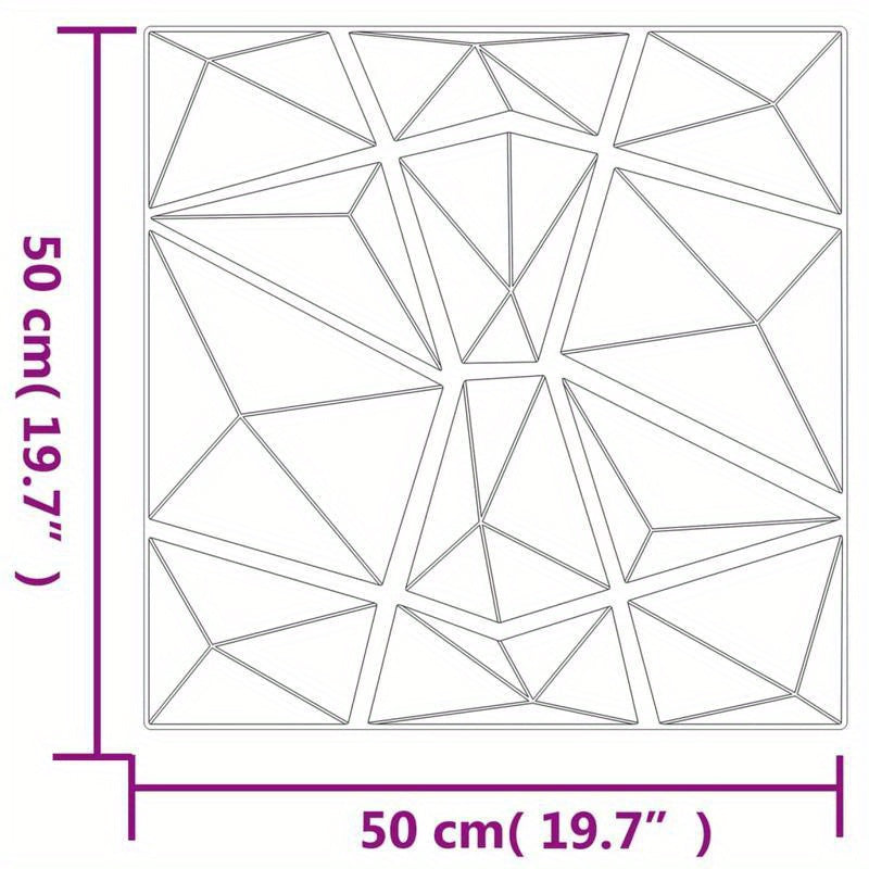 48 Wall Panels Diamond 12 Square Meters 50X50 Cm XPS Concrete