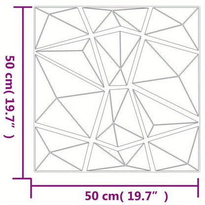 48 Wall Panels Diamond 12 Square Meters 50X50 Cm XPS Concrete