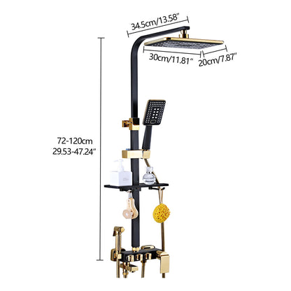 Regendouche – Douchekraan – Douchekop – Douche Systeem – Wandmontage – Modern Design – Inclusief Doucheaccessoires