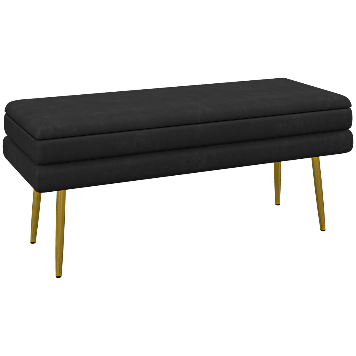 Gevulde Opbergbank – Opbergbank – Zitbank – Opbergmeubel – Bankje – Zwart – Stevig Stalen Frame – Compact Formaat 100x37,5x42 cm