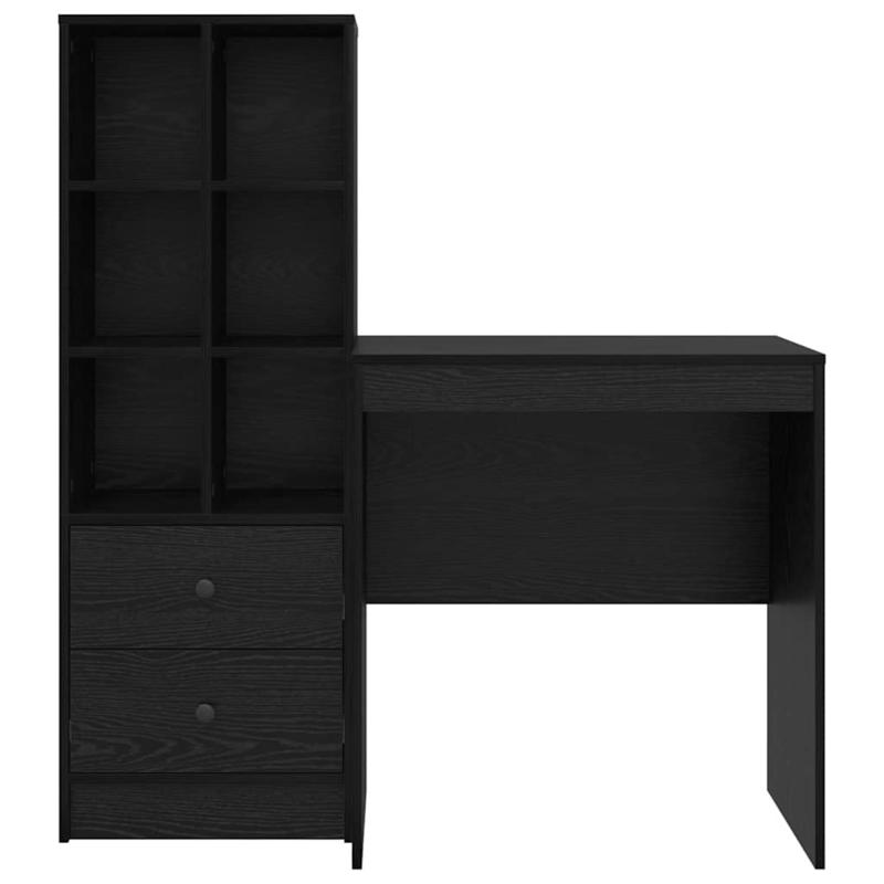 Bureaumeubel – Werkbureau – Computerbureau – Bureautafel – Study Table – Compact 70x50x76 cm – Hoogwaardig Eikenhout – Met Opbergruimte