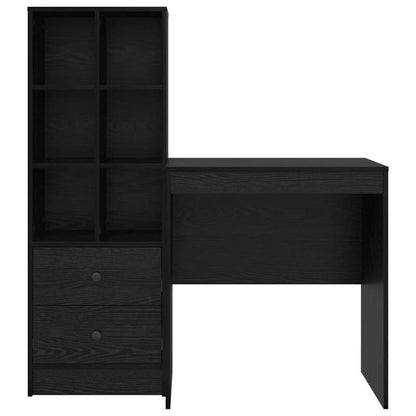 Bureaumeubel – Werkbureau – Computerbureau – Bureautafel – Study Table – Compact 70x50x76 cm – Hoogwaardig Eikenhout – Met Opbergruimte