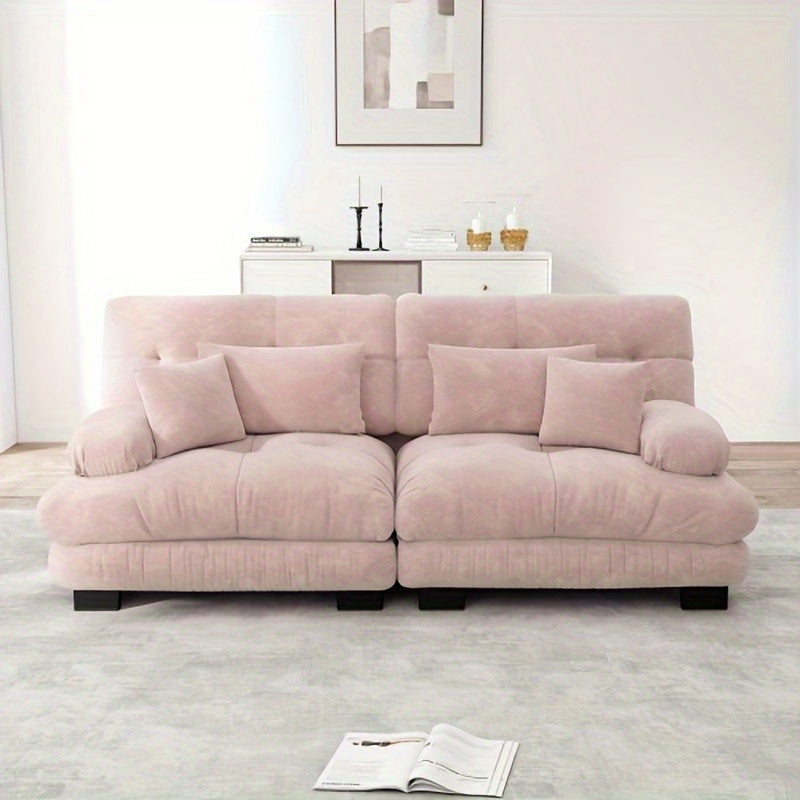 Relaxbank – Bank – Sofa Bed – Hoekbank – Loveseat – Modern Roze – Handmatig Verstelbaar – Ruimtebesparend Design