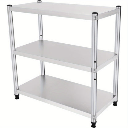 Keukenrek – Opbergrek – Rek Voor Keuken – Stelling – Kastorganizer – Roestvrij Staal – Draagvermogen 50 kg – 80x80x40 cm