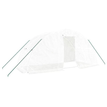 Kas – Serre – Kweekkas – Broeikas – Tuinkas – Witte Stalen Frame – 10 m² Ruimte – 5x2x2,3 Meter Groot
