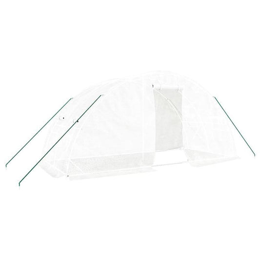 Kas – Serre – Kweekkas – Broeikas – Tuinkas – Witte Stalen Frame – 10 m² Ruimte – 5x2x2,3 Meter Groot