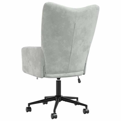 Lounge Fauteuil – Relaxstoel – Zetel – Leunstoel – Lounge Stoel – Lichtgrijs Fluweel – Stevig Metalen Frame – Comfortabele Armleuningen