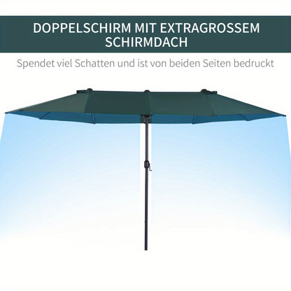 Parasol – Zweefparasol – Stokparasol – Tuinparasol – Balkonparasol – 2,7 Meter Diameter – Polyester Doek – Kruisvoet Met Tegengewicht