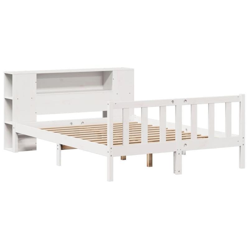 Boekenkastbed – Bedframe – Bedbank – Stapelbed – Slaapbank – Modern Wit – Grenenhouten Frame – Ruimtebesparend Design – Eenvoudige Montage – 120x200 cm