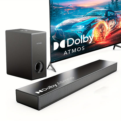Soundbar – Geluidsbalk – TV Speaker – Home Cinema Geluidssysteem – Surround Sound Set – 2.1 Kanaals Met Subwoofer – Dolby Atmos Ondersteuning – 190W Bass Boost