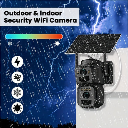 Draadloze Beveiligingscamera – Solar Camera – Buiten Camera – Surveillance Camera – Wifi Camera – 355° Draaibaar – Full-Color Nachtzicht Met 2-Weg Audio