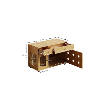 Krabpaal – Kattenhuis – Krabmeubel – Kattenboom – Kattenverblijf – Ingebouwde Uitneembare Kattenbaklade – Duurzaam Polyester & Hout – Compact en Modern Design – 100x66x45 cm