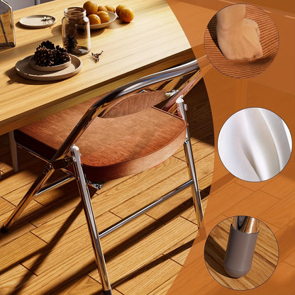 1pc Corduroy Dining Chair, Brown Comfortable Conference Chair, Modern Living Room Chair, Split Back, Metal Frame, Office Computer Chair, Load-bearing 150kg, Conference Seating, Home Dining Chair, Split Back Design, Corduroy U