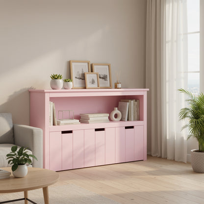 Rolkast – Opbergkast – Ladeblok – Mobiele Kast – Opbergmeubel – 3 Lades – Houten Constructie – Geruisloze Wieltjes – Roze