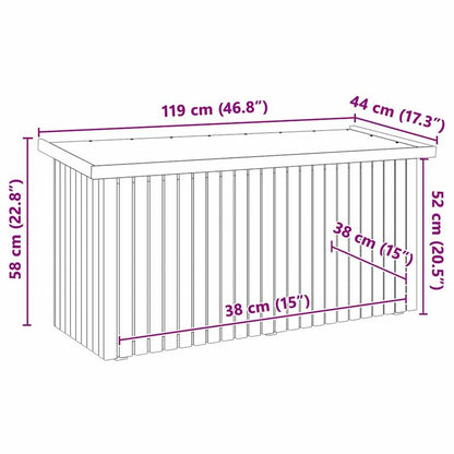 Opbergbox Buiten – Tuinkist – Berging – Kast – Box – Bruin – Stevig en Duurzaam Materiaal – Ingebouwd Waterreservoir