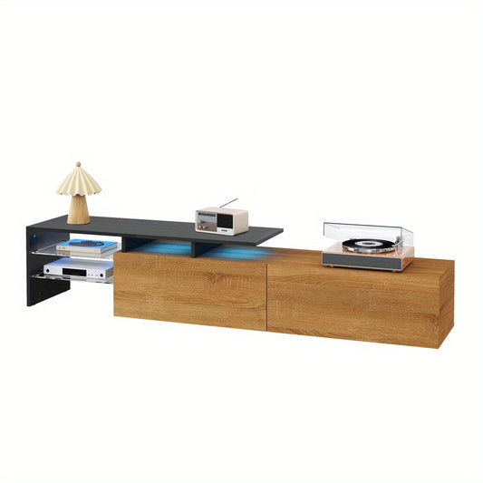 Modern TV Stand with Storage - Minimalist Entertainment Center, Heavy-Duty Construction, Cable Management, for Living Room, Home Theater - Elegant White Media Console for TVs, Gaming Consoles, Streaming Devices - Space-Saving