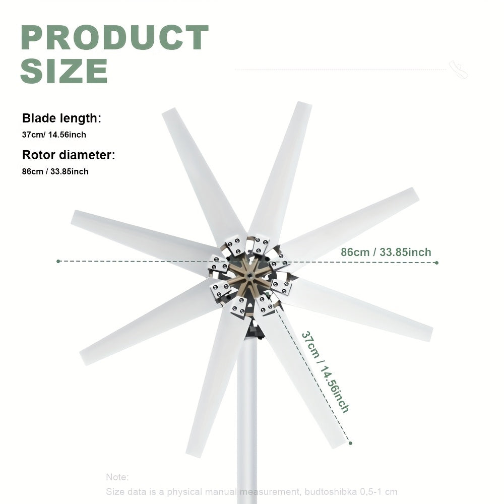 Windmolen Generator – Windturbine – Windturbine Generator – Windenergie Generator – Aerogenerator – 1000W Vermogen – Lage Startwind – Robuuste Metalen Behuizing