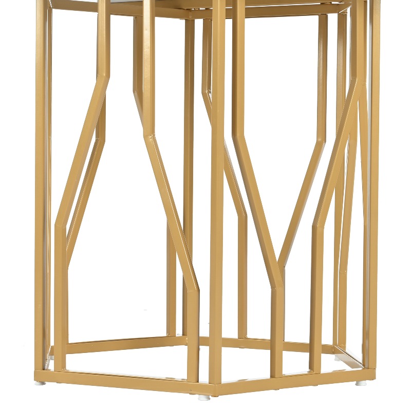 Hexagon Tafel Set – Eettafel Set – Diningset – Marmeren Tafel – Stoelenset – 5-Delig – Grijze Fluweel Stoelen – Gouden Poten – Modern Design – Duurzaam Niet-Houten Blad
