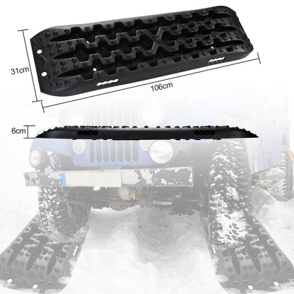 Zandplaten Set – Tractieplaten – Grip Matten – Rijplaten – Offroad Hulp – 3-delig Zonder Stand – Hoge Draagkracht Tot 10 Ton – Duurzaam Versterkt Nylon