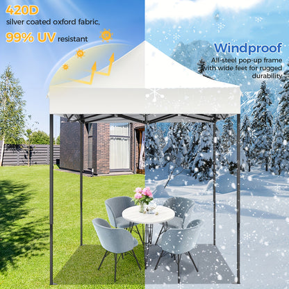 2x2M Pop-Up Canopy Tent Temporary Shelter Without Sidewalls Easy To Set Up Outdoor Canopy UPF 50+ Instant Party Tent With Carry Bag Quick To Assemble By One Person Suitable For Outdoor Events Gardens Commercial Use And Market