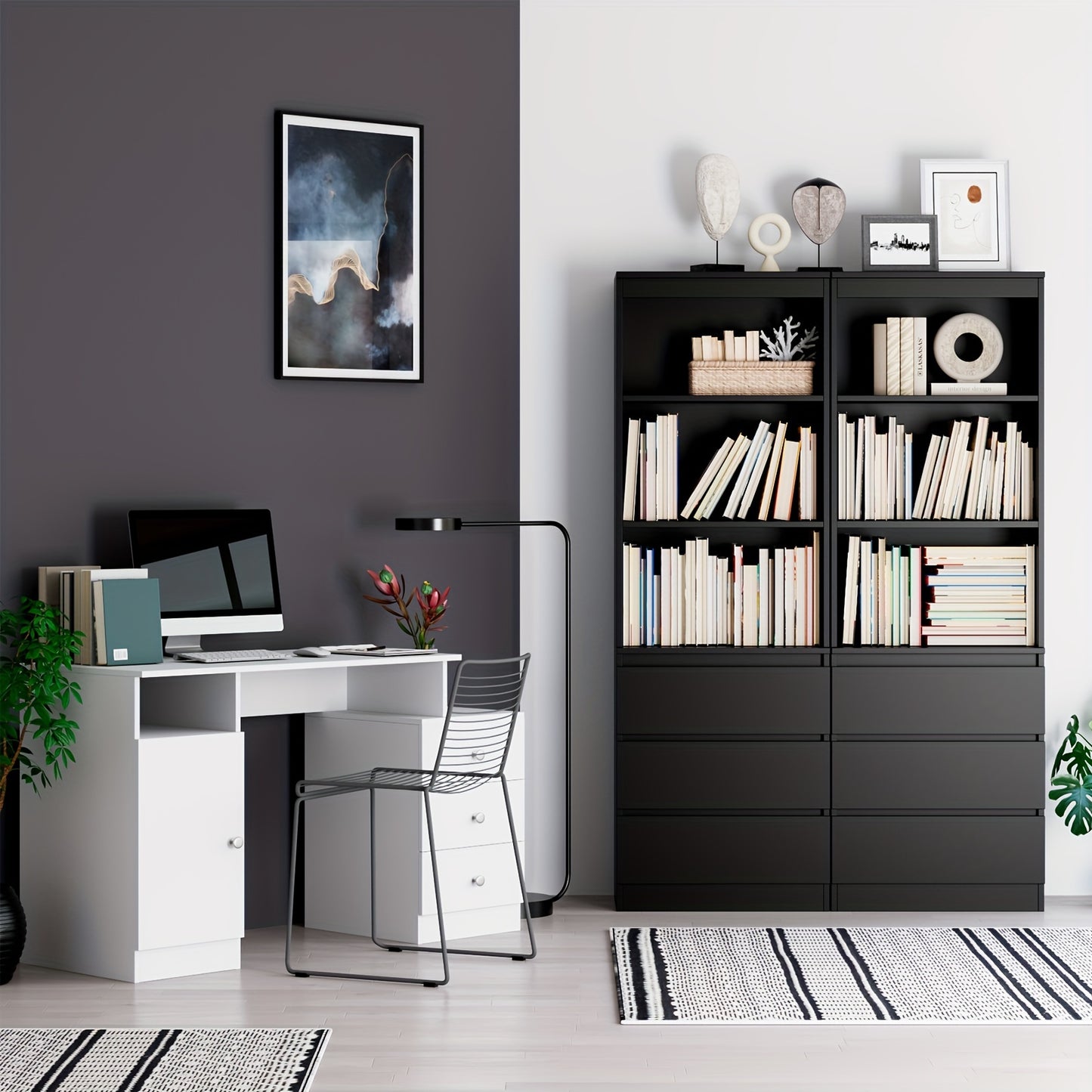 Ladekast – Boekenkast – Opbergkast – Kast Met Laden – Dressoir – Massief Hout – 3,2+ Kubieke Voet Opslag – Natuurlijk Hout Uitvoering