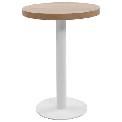 Bistrotically light brown 60cm MDF This bistro-style table is stylish and will be the focal point of your decor. It can also be used as a dining table. Practical and durable, it cleans easily with a damp cloth., Bistro Table,