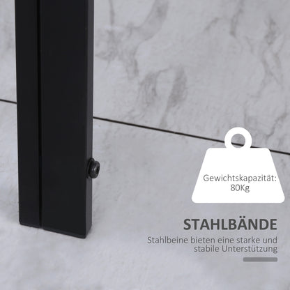 Eettafel – Tafel – Keukentafel – Eetkamertafel – Meubel – Zwart – Modern Design – 120x60x75 cm – Stevig & Onderhoudsvriendelijk