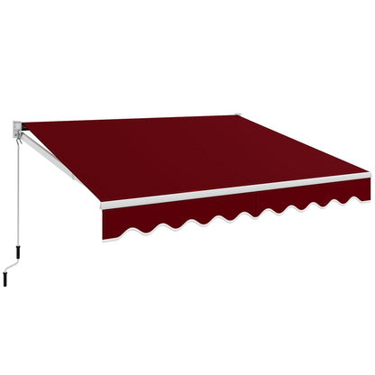Knikarmscherm – Zonnescherm – Luifel – Uitvalscherm – Zonwering – Verstelbare Hoek 40°-100° – 300x250 cm Aluminium Frame – Water- en UV-Bestendig Polyester Doek