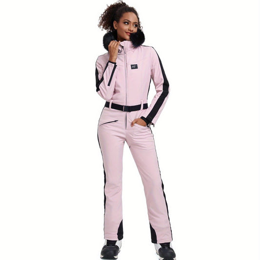 Skipak Dames – Skipak Winterpak – Sneeuwpak – Ski Overall – Jumpsuit Dames – Waterafstotend Polyester – Met Capuchon