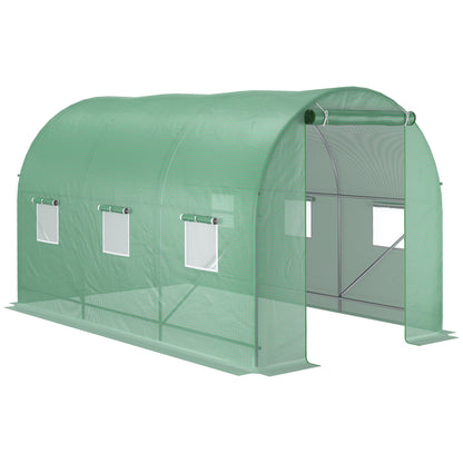 Kweekkas – Tuinkas – Broeikas – Tunnelkas – Moestuin Kas – 350x200x200 cm – Waterafstotende Folie – Mesh Ventilatieraam