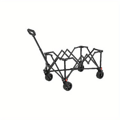 Opvouwbare Bolderwagen – Vouwkar – Transportwagen – Trolley – Bolderkar – Stevig Stalen Frame – Grote All Terrain Wielen