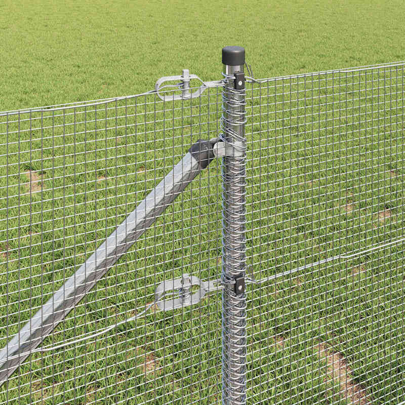 Metalen Omheining – Stalen Schutting – Buitenafscheiding – Metaalbarrière – Tuinafscheiding – Zilverkleurig – Weerbestendig – 50m x 0,5m Stevig Stalen Frame