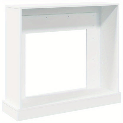 Haardscherm – Haardomranding – Haardafrastering – Kachelhek – Veiligheidshek – Wit – Hout – 100x30x87,5 cm – Beschermend – Stijlvol