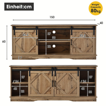 Dressoir – Ladekast – Opbergkast – Buffetkast – Hoekkast – Hardhout Met Rattan Deuren – 2 Lades – Met Metalen Handgrepen