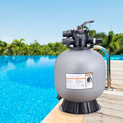 Zandfilter Voor Zwembaden – Zwembadfilter – Filterpomp – Zwembadreiniging – Waterzuivering – 55 Gallon Per Minuut – Weerbestendig Kunststof - QUORE