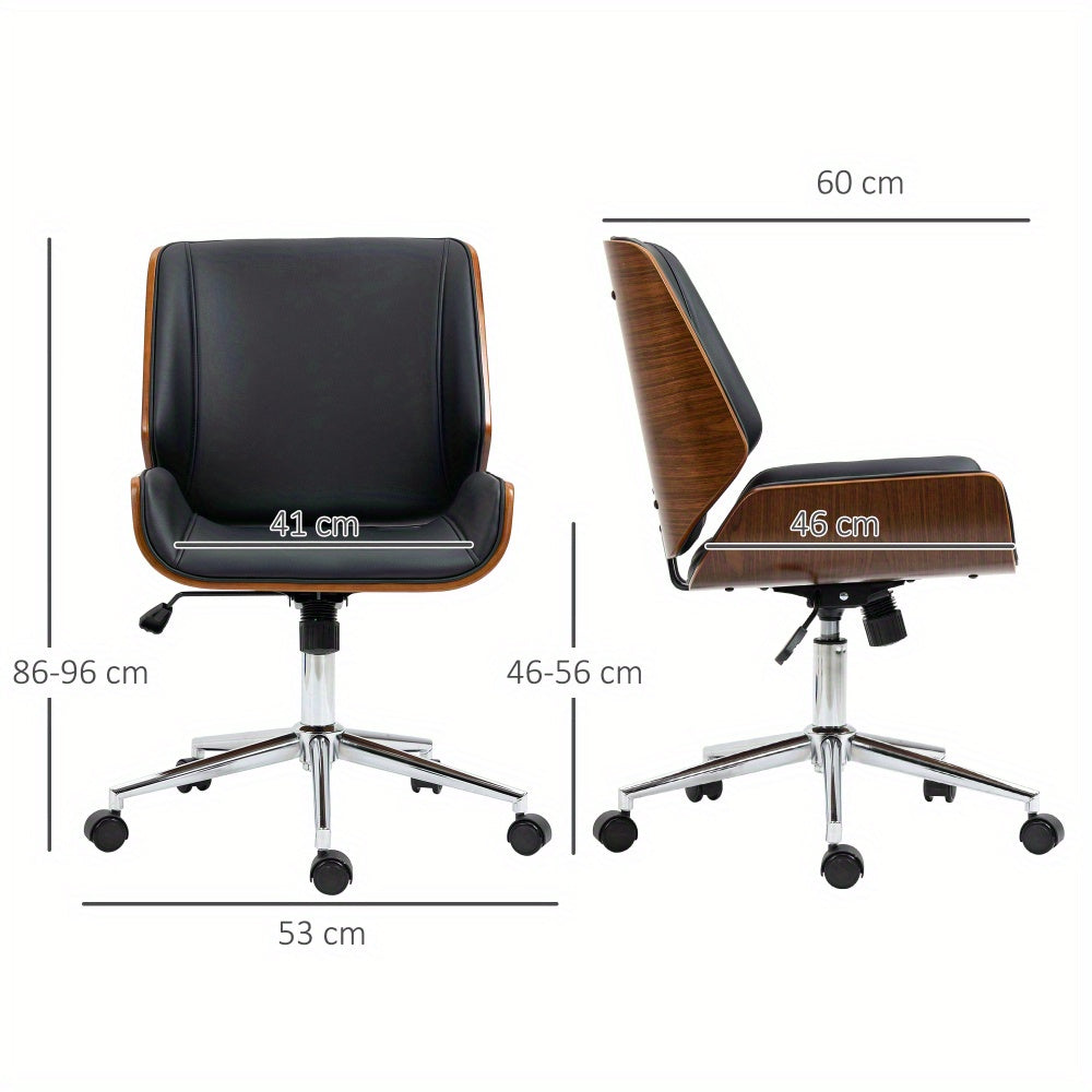 Office Chair Home Office Chair Vintage Office Chair, Height Adjustable Office Chair, Swivel Chair with Tilt Function, Black