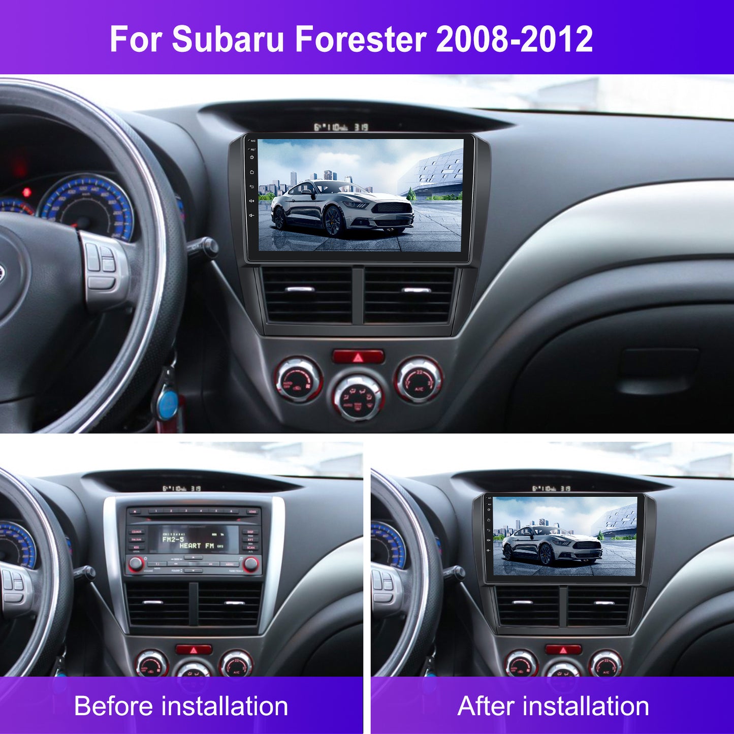 Android Autostereo – Autoradio – Multimedia Systeem – Touchscreen Radio – Navigatiesysteem – Met AHD Achteruitrijcamera & Draadloze Carplay