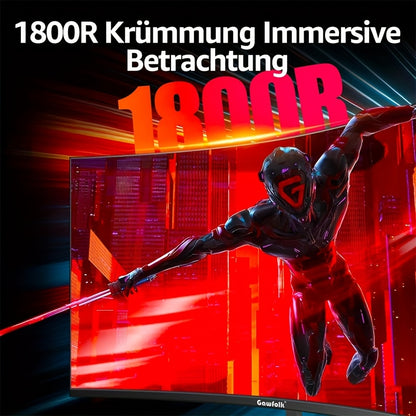 27-inch Curved Gaming Monitor – PC Monitor – Computer Scherm – Gaming Display – Breedbeeld Monitor – 100Hz Refresh Rate – Frameloos 1800R Curved Design