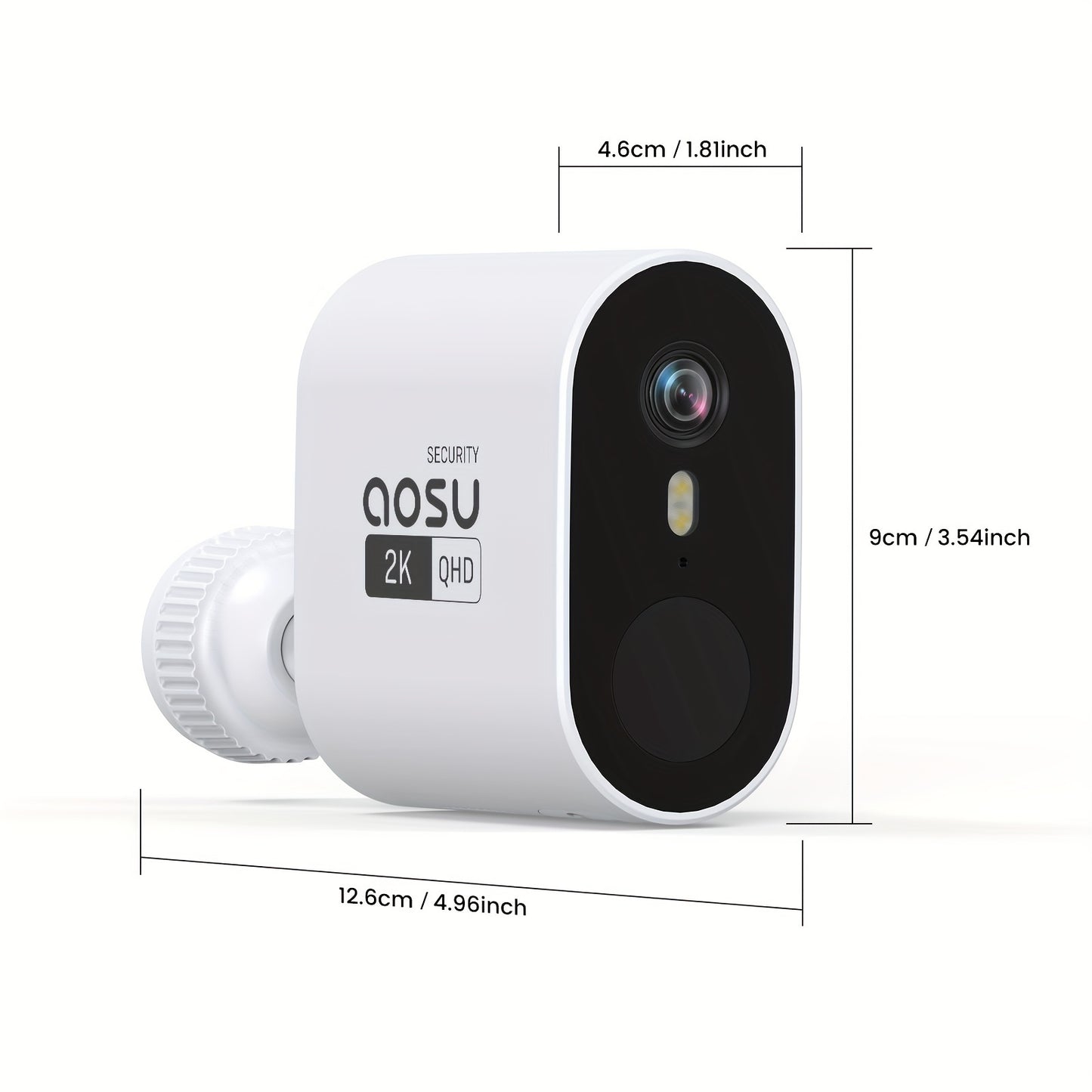 AOSU Solar Security Cameras Wireless Outdoor, 2K QHD Home Security System, Cameras Kit with 166° Ultra-Wide View, Forever Power, Spotlight Camera, 32G Local Storage, No Monthly Fee